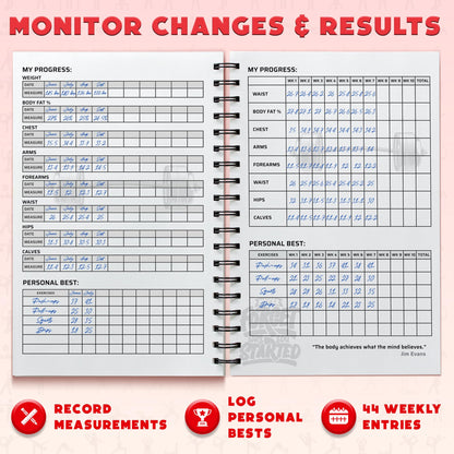 Workout Planner for Daily Fitness Tracking & Goals Setting - A5 Size, 6” x 8”, Charcoal Gray - Men & Women Personal Home & Gym Training Diary - Log Book Journal - by Workout Log Gym - My Store