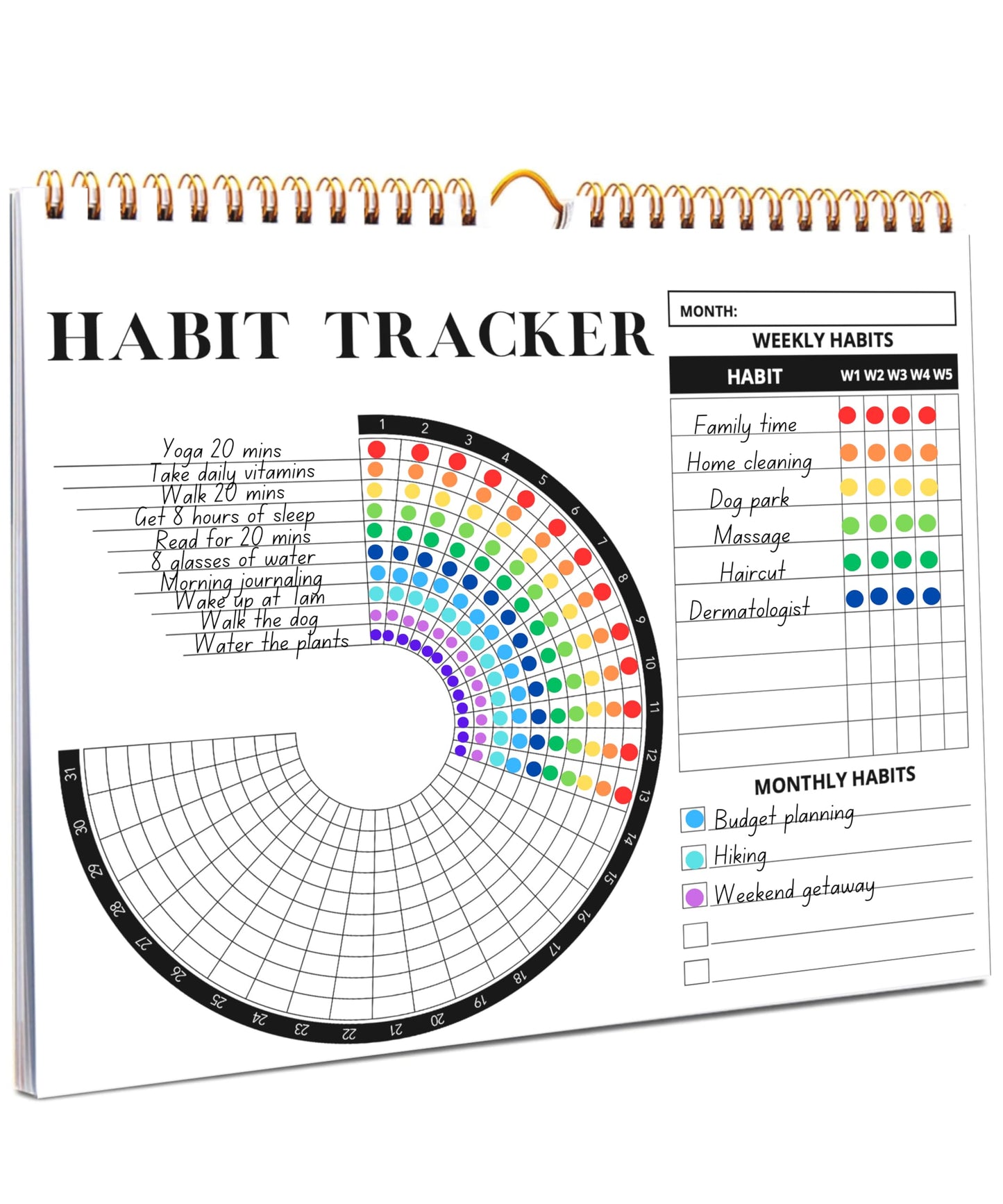 Lamare Habit Tracker Calendar – Premium Daily Habit Tracker Journal and Goal Board, Workout Motivation & Productivity Tool - My Store