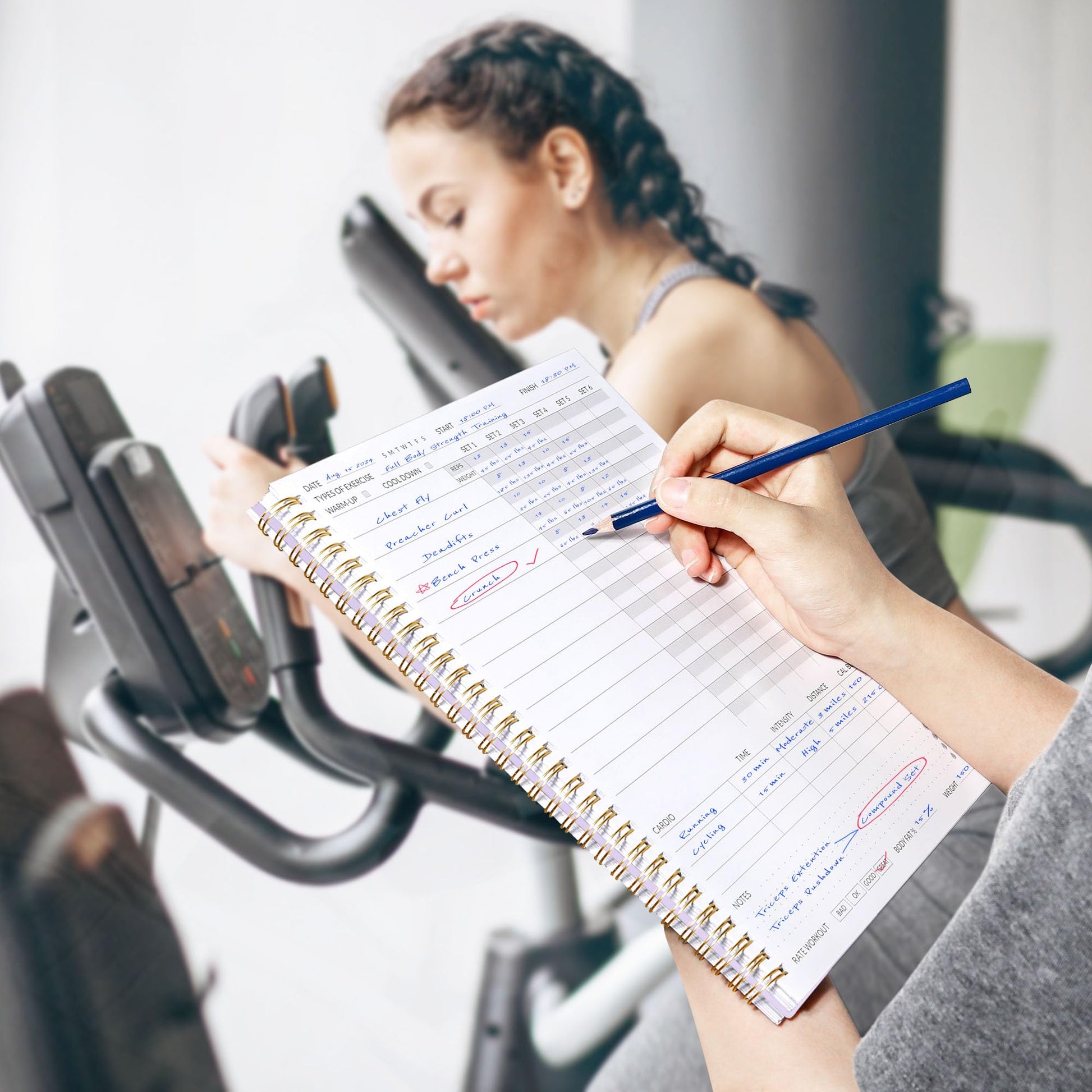 Fitness Journal Workout Planner for Women & Men, A5 (6.4" x 8.3") Workout Journal Log Book Planner Gift for Track Gym Essentials, Home Workouts, Track Progress, Achieve Wellness Goals, Black - My Store