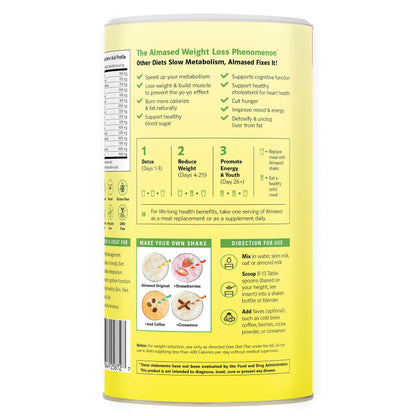 Almased Vanilla Meal Replacement Shake - Low-Glycemic High Plant Base Protein Powder- Nutritional Weight Health Support Supplement - Vanilla Flavor - 17.6 oz (1.1 Pound (1 Pack)) - My Store