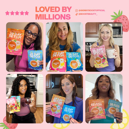 Skinny Boost Detox Tea Kit- 2 PACK –1 Daytime (28 Bags) + 1 Evening -(14 Bags) – Herbal Detox for Weight, Metabolism, Energy, Bloating & Colon Cleanse – Green Tea, Vegan, Keto, Non-GMO, Sugar-Free - My Store