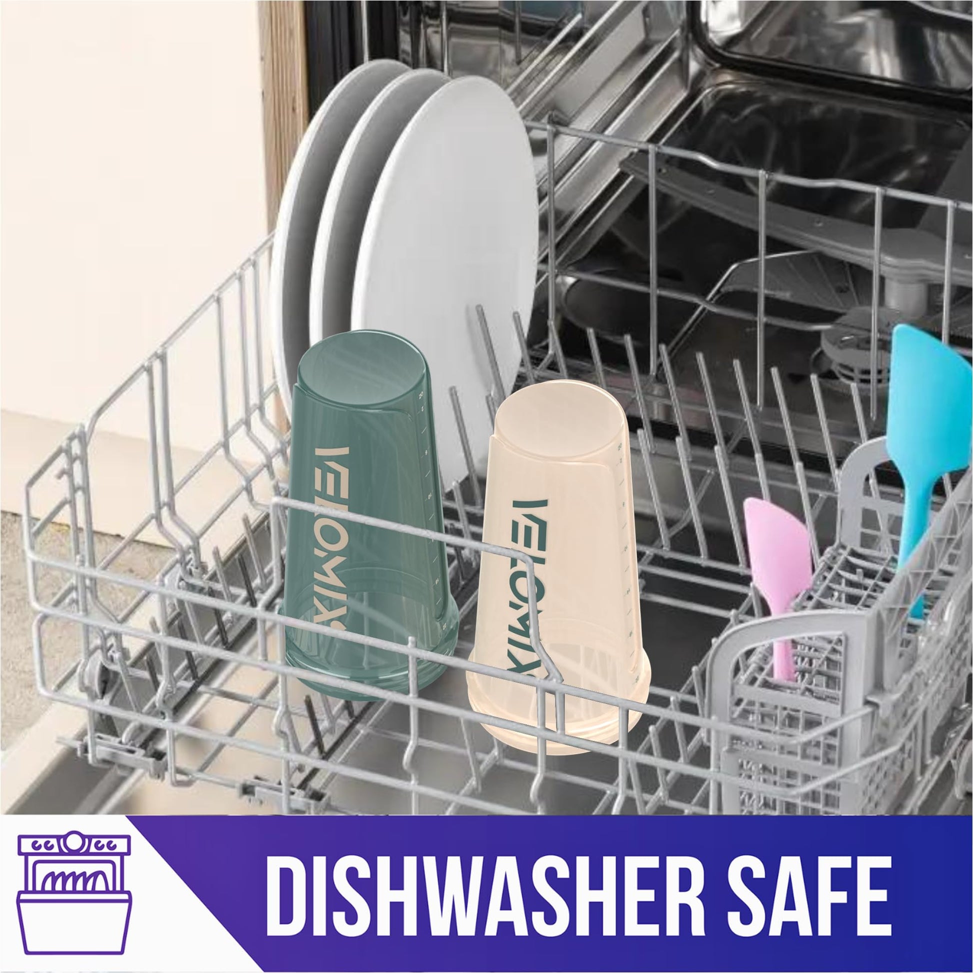 VELOMIX - 2 Pack- 28 oz Protein Shaker Bottles for Protein Mixes - 2x Wire Whisk | Leak Proof Shaker Cups for Protein Shakes | Protein Shaker Bottle Pack (Black/Transparent) - My Store