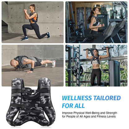 ZELUS Weighted Vest, 6lb/8lb/12lb/16lb/20lb/25lb/30lb Weight Vest with Reflective Stripe for Workout, Strength Training, Running, Fitness, Muscle Building, Weight Loss, Weightlifting - My Store