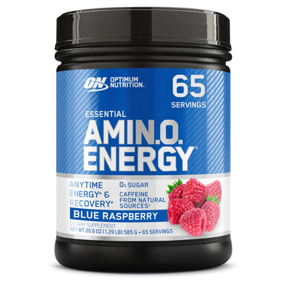 Optimum Nutrition Amino Energy - Pre Workout with Green Tea, BCAA, Amino Acids, Keto Friendly, Green Coffee Extract, Energy Powder - Concord Grape, 65 Servings (Packaging May Vary)