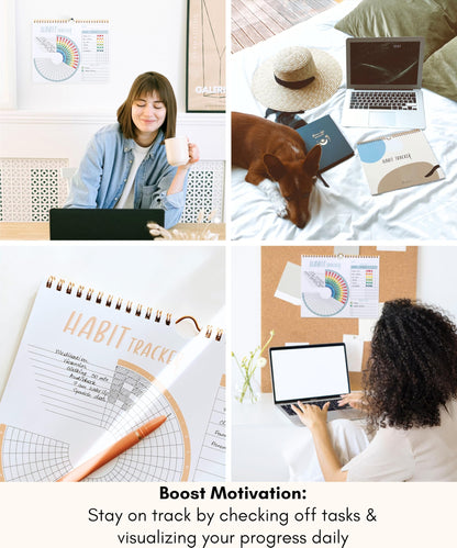 Lamare Habit Tracker Calendar – Premium Daily Habit Tracker Journal and Goal Board, Workout Motivation & Productivity Tool - My Store