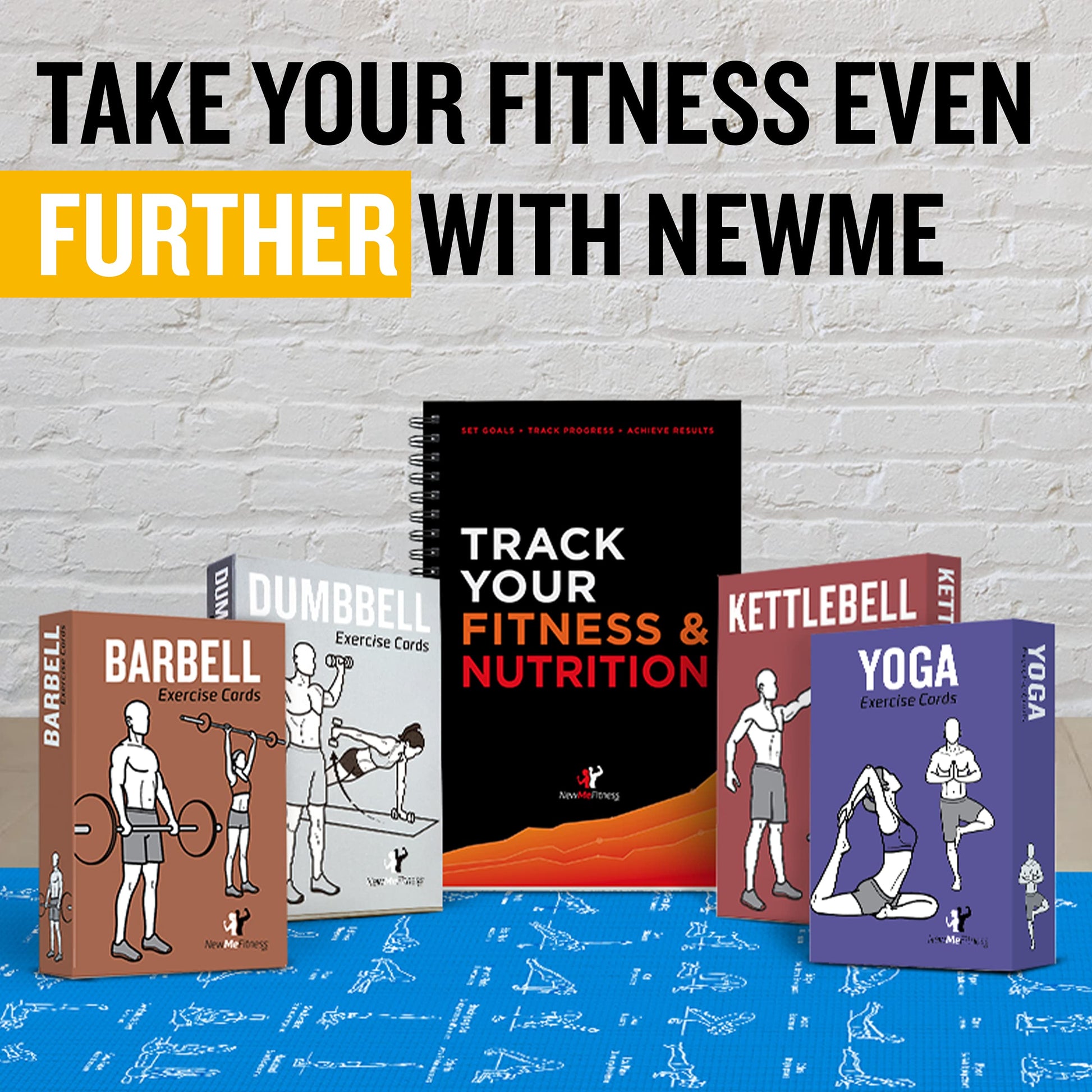 NewMe Fitness Stretching Workout Cards, Instructional Fitness Deck for Women & Men, Beginner Fitness Guide to Training Exercises at Home or Gym - My Store