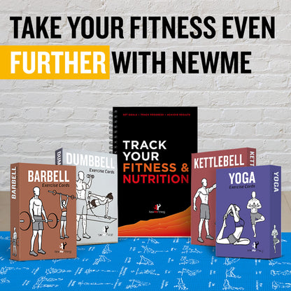 NewMe Fitness Stretching Workout Cards, Instructional Fitness Deck for Women & Men, Beginner Fitness Guide to Training Exercises at Home or Gym - My Store