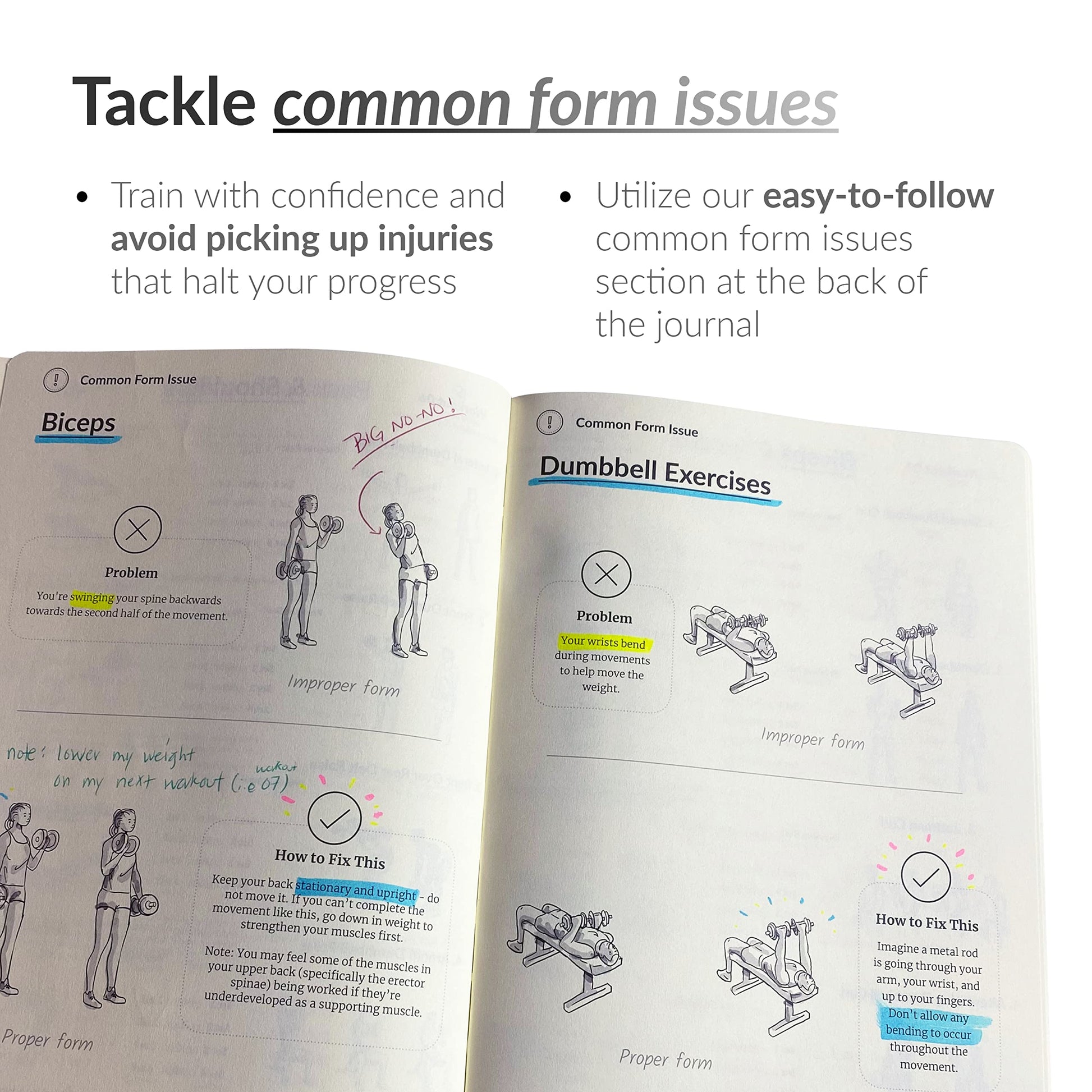 The Dumbbell Home Workout Journal. 13 Week Program. Fitness Planner/Workout Book that Only Requires Dumbbells. Workout Journal for Women & Men. - My Store