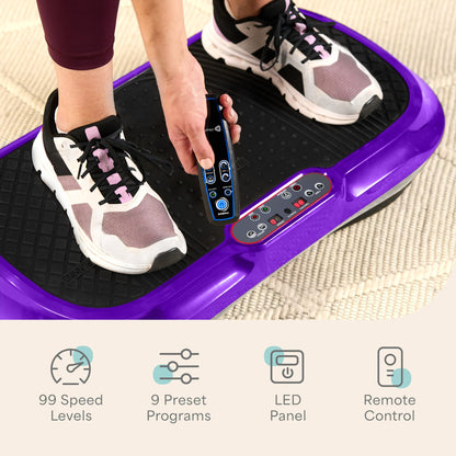 Lifepro Waver Vibration Plate Exercise Machine for Lymphatic Drainage, Muscle Activation, Full-Body Workout Vibrating Platform with Loop Bands, Fitness Equipment for Strength Toning & Fat Loss - My Store