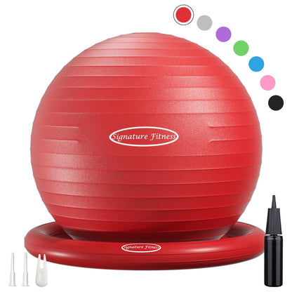 Anti-Burst and Slip Resistant Exercise Yoga Fitness Birthing Ball with Quick Pump, 2,000-Pound Capacity, Multiple Colors and Sizes - My Store