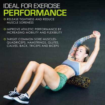 ProsourceFit High Density Foam Rollers, Firm Full Body Athletic Massage Tool for Back Stretching, Yoga, Pilates, Post Workout Muscle Recuperation - My Store