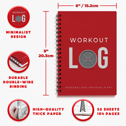 Workout Planner for Daily Fitness Tracking & Goals Setting - A5 Size, 6” x 8”, Charcoal Gray - Men & Women Personal Home & Gym Training Diary - Log Book Journal - by Workout Log Gym - My Store