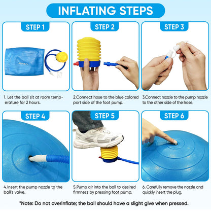 APEXUP Yoga & Pilates Ball - Anti Slip Heavy Duty Gym Ball for Fitness, Balance & Core Workout - My Store