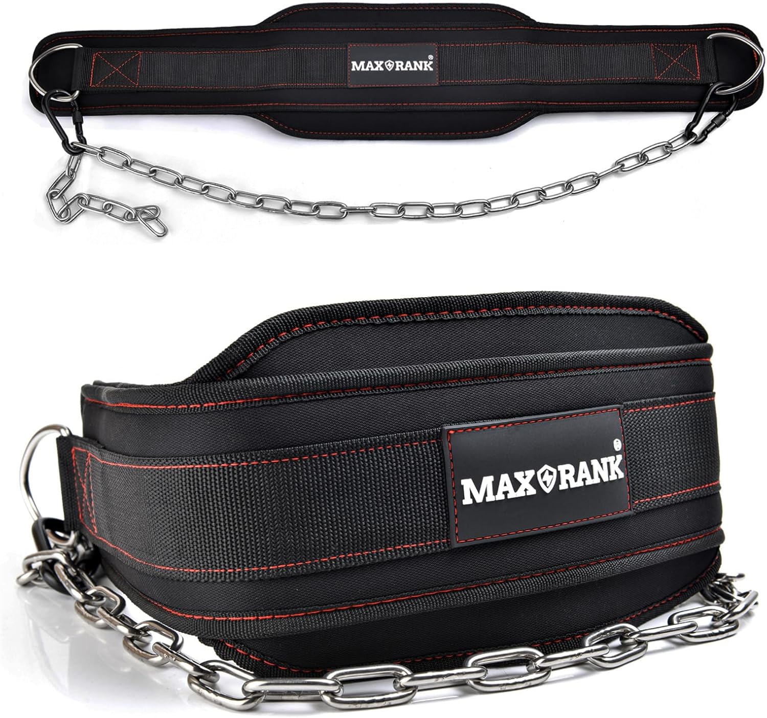 Dip belt With 37-40" Chain, 550lbs - 650lbs Weight Capacity, Weightlifting Belt for Dips and Pullups - My Store