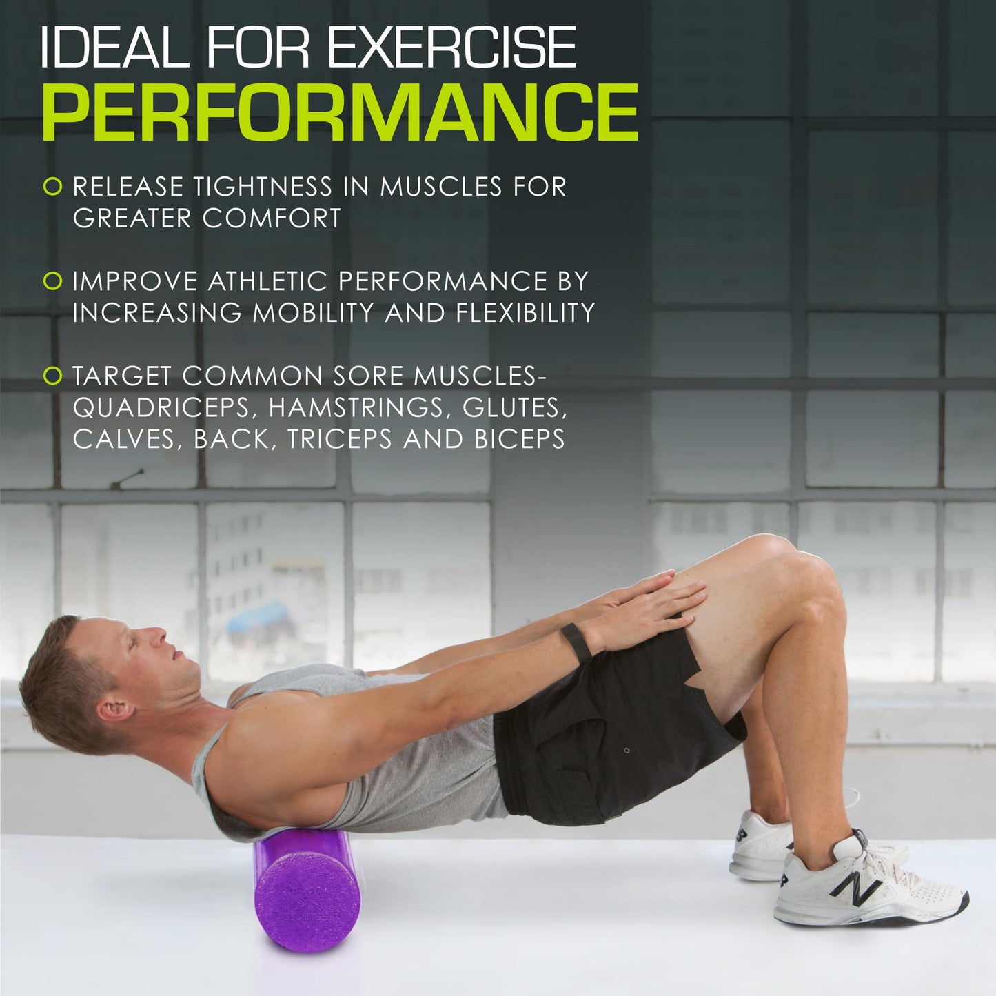 ProsourceFit High Density Foam Rollers, Firm Full Body Athletic Massage Tool for Back Stretching, Yoga, Pilates, Post Workout Muscle Recuperation - My Store