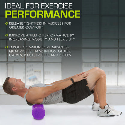 ProsourceFit High Density Foam Rollers, Firm Full Body Athletic Massage Tool for Back Stretching, Yoga, Pilates, Post Workout Muscle Recuperation - My Store