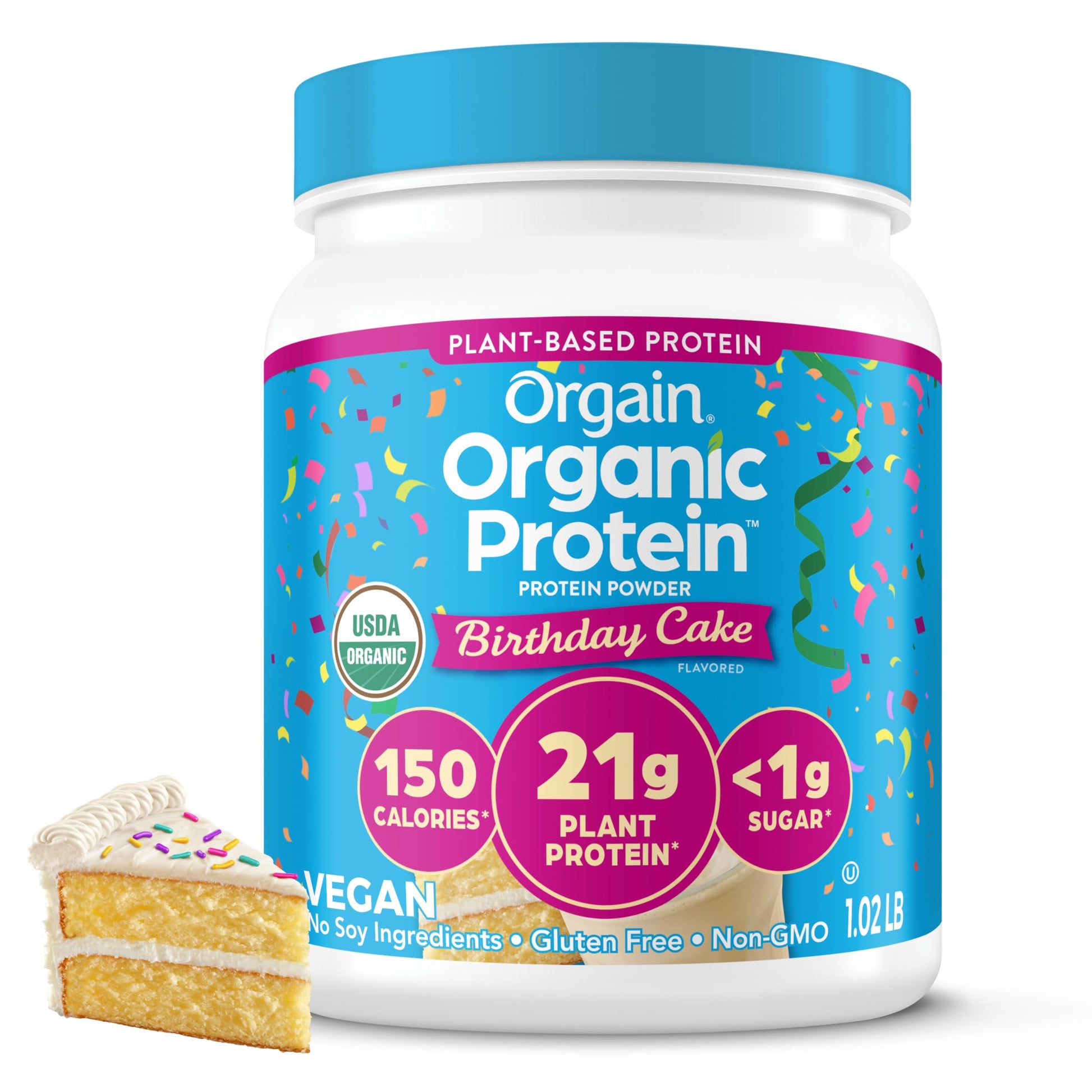 Orgain Organic Vegan Protein Powder, Vanilla Bean - 21g Plant Protein, 4g Prebiotic Fiber, No Lactose Ingredients, No Added Sugar, Non-GMO, For Shakes & Smoothies, 2.03 lb (Packaging May Vary) - My Store