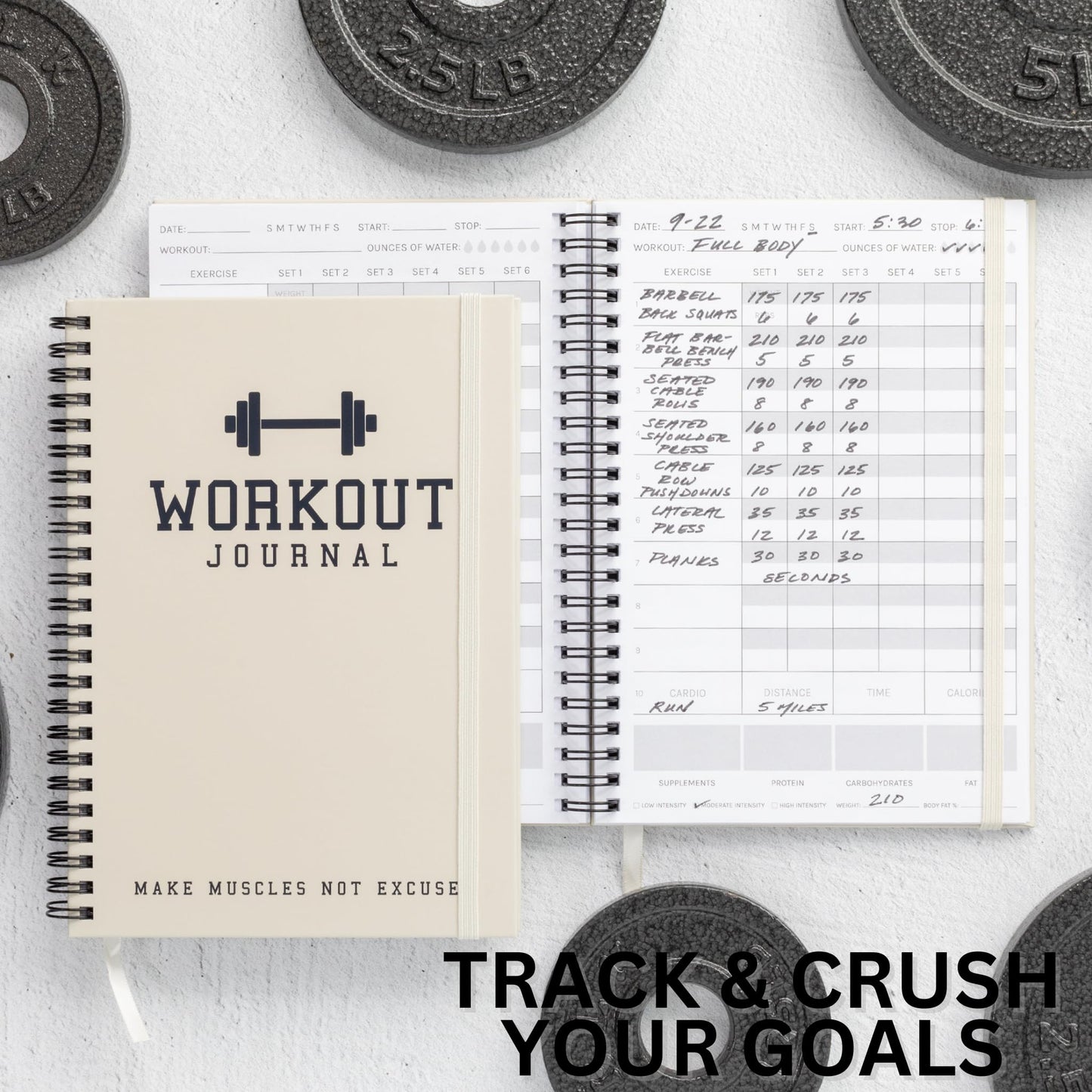 The Ultimate Fitness Journal for Tracking and Crushing Your Gym Goals - Detailed Workout Planner & Log Book For Men and Women - Great Gym Accessories With Calendar, Nutrition & Progress Tracker - My Store