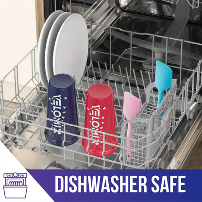 VELOMIX - 2 Pack- 28 oz Protein Shaker Bottles for Protein Mixes - 2x Wire Whisk | Leak Proof Shaker Cups for Protein Shakes | Protein Shaker Bottle Pack (Black/Transparent) - My Store