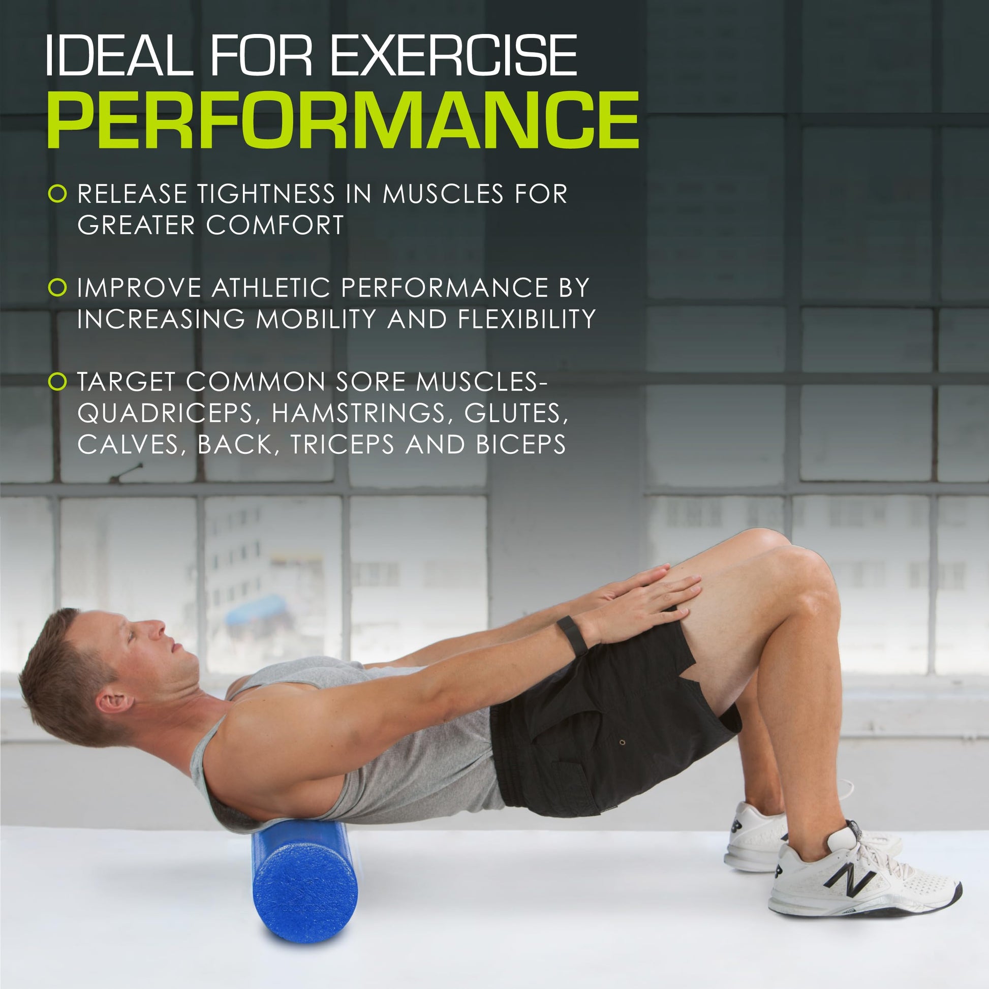 ProsourceFit High Density Foam Rollers, Firm Full Body Athletic Massage Tool for Back Stretching, Yoga, Pilates, Post Workout Muscle Recuperation - My Store