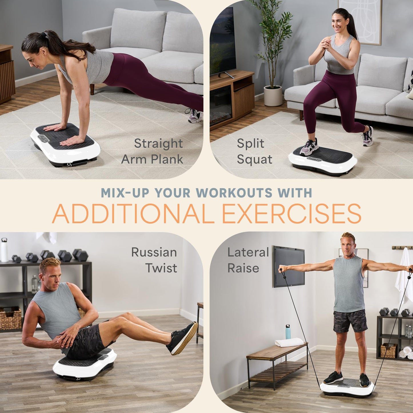 Lifepro Waver Vibration Plate Exercise Machine for Lymphatic Drainage, Muscle Activation, Full-Body Workout Vibrating Platform with Loop Bands, Fitness Equipment for Strength Toning & Fat Loss - My Store