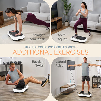 Lifepro Waver Vibration Plate Exercise Machine for Lymphatic Drainage, Muscle Activation, Full-Body Workout Vibrating Platform with Loop Bands, Fitness Equipment for Strength Toning & Fat Loss - My Store