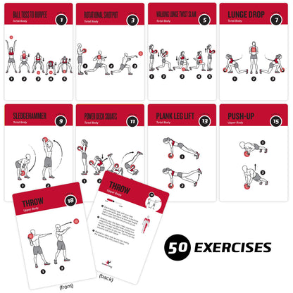 NewMe Fitness Stretching Workout Cards, Instructional Fitness Deck for Women & Men, Beginner Fitness Guide to Training Exercises at Home or Gym - My Store