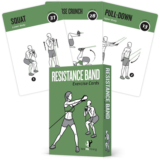 NewMe Fitness Stretching Workout Cards, Instructional Fitness Deck for Women & Men, Beginner Fitness Guide to Training Exercises at Home or Gym - My Store