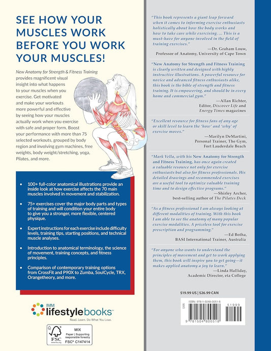 New Anatomy for Strength & Fitness Training: An Illustrated Guide to Your Muscles in Action Including Exercises Used in CrossFit (R), P90X (R), and Other Popular Fitness Programs (IMM Lifestyle Books) - My Store