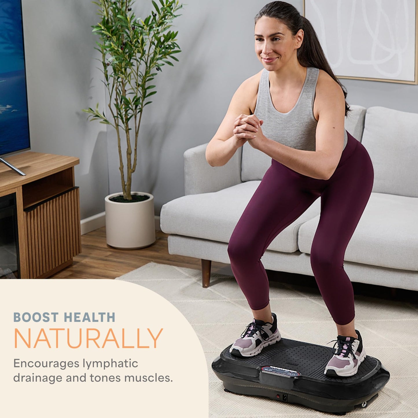 Lifepro Waver Vibration Plate Exercise Machine for Lymphatic Drainage, Muscle Activation, Full-Body Workout Vibrating Platform with Loop Bands, Fitness Equipment for Strength Toning & Fat Loss - My Store