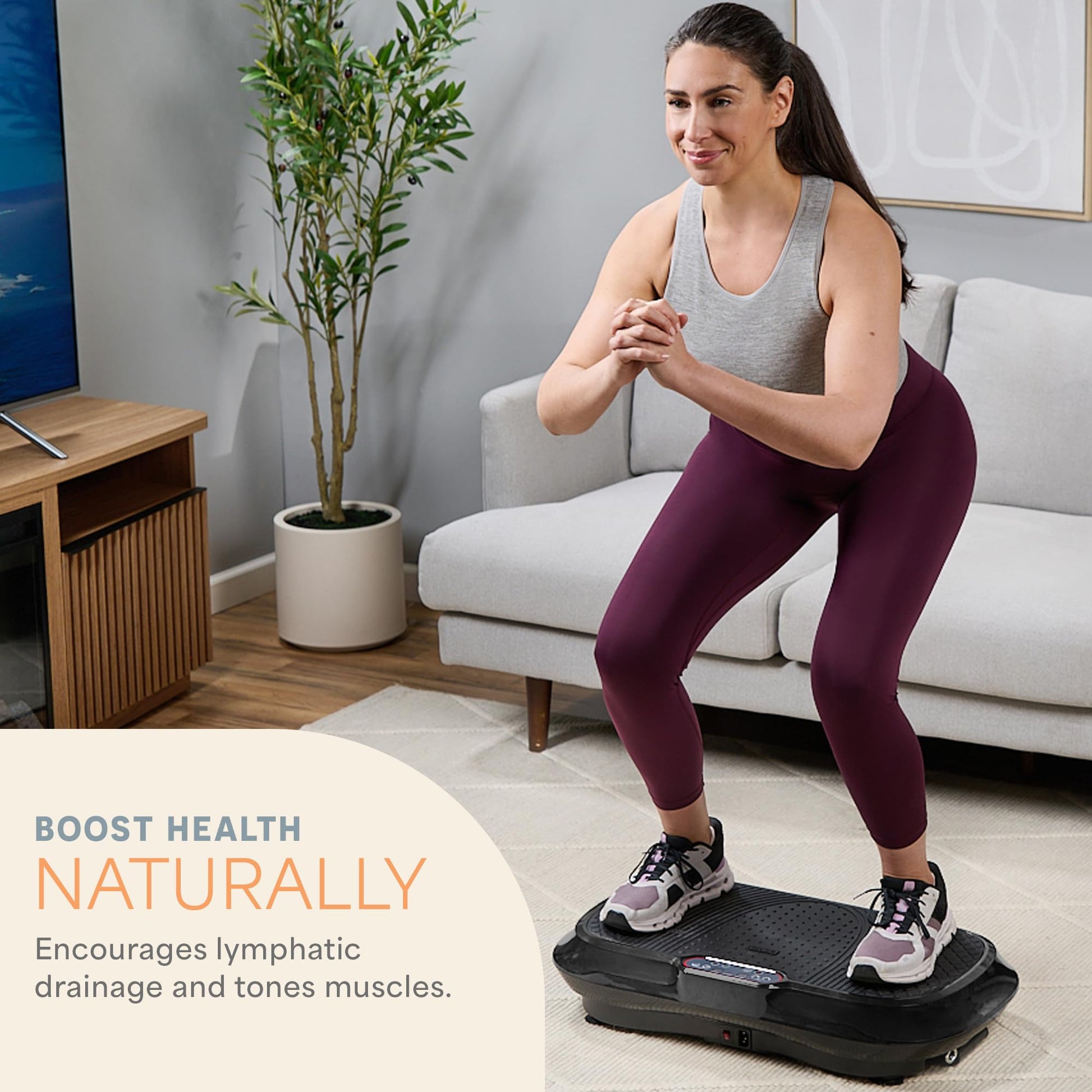 Lifepro Waver Vibration Plate Exercise Machine for Lymphatic Drainage, Muscle Activation, Full-Body Workout Vibrating Platform with Loop Bands, Fitness Equipment for Strength Toning & Fat Loss - My Store