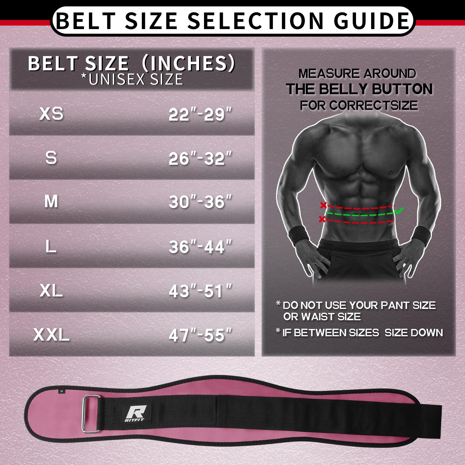 RitFit Weight Lifting Belt - Great for Squats, Lunges, Deadlift, Thrusters - Men and Women - 6 Inch Black/Camouflage - My Store