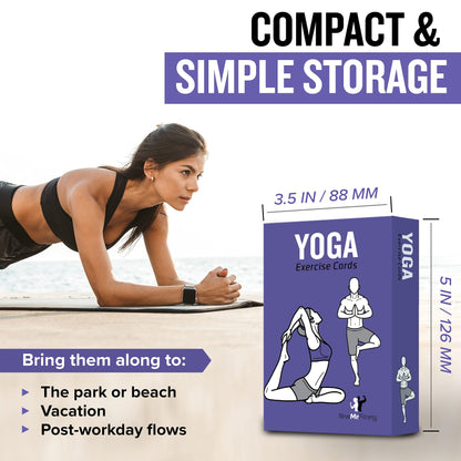 NewMe Fitness Stretching Workout Cards, Instructional Fitness Deck for Women & Men, Beginner Fitness Guide to Training Exercises at Home or Gym - My Store