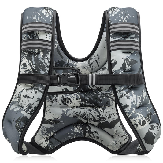 ZELUS Weighted Vest, 6lb/8lb/12lb/16lb/20lb/25lb/30lb Weight Vest with Reflective Stripe for Workout, Strength Training, Running, Fitness, Muscle Building, Weight Loss, Weightlifting - My Store