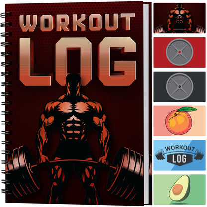 Workout Planner for Daily Fitness Tracking & Goals Setting - A5 Size, 6” x 8”, Charcoal Gray - Men & Women Personal Home & Gym Training Diary - Log Book Journal - by Workout Log Gym - My Store