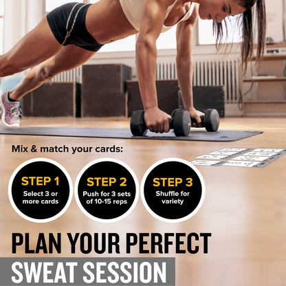 NewMe Fitness Stretching Workout Cards, Instructional Fitness Deck for Women & Men, Beginner Fitness Guide to Training Exercises at Home or Gym - My Store