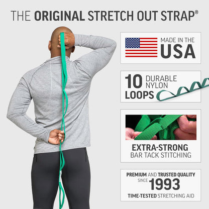 OPTP The Original Stretch Out Strap with Exercise Book, for Flexibility and Mobility Exercises. Stretch Out Straps for Physical Therapy, Yoga Stretching Strap and Knee Therapy Strap. Made in the USA - My Store