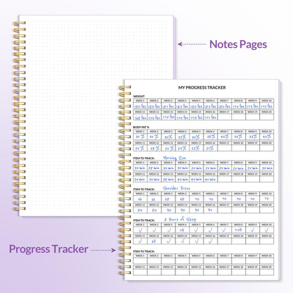 Fitness Journal Workout Planner for Women & Men, A5 (6.4" x 8.3") Workout Journal Log Book Planner Gift for Track Gym Essentials, Home Workouts, Track Progress, Achieve Wellness Goals, Black - My Store