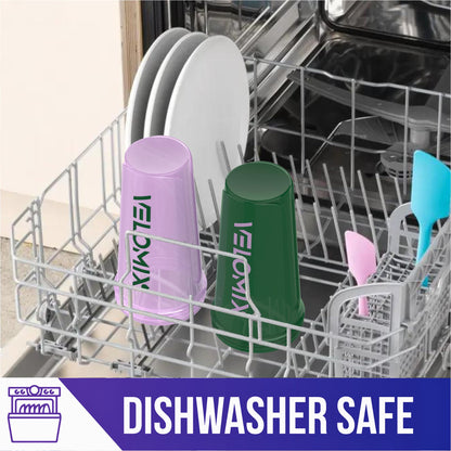 VELOMIX - 2 Pack- 28 oz Protein Shaker Bottles for Protein Mixes - 2x Wire Whisk | Leak Proof Shaker Cups for Protein Shakes | Protein Shaker Bottle Pack (Black/Transparent) - My Store