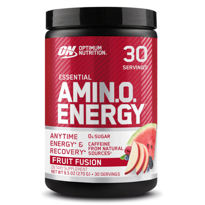 Optimum Nutrition Amino Energy - Pre Workout with Green Tea, BCAA, Amino Acids, Keto Friendly, Green Coffee Extract, Energy Powder - Concord Grape, 65 Servings (Packaging May Vary)