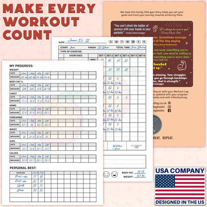 Workout Planner for Daily Fitness Tracking & Goals Setting - A5 Size, 6” x 8”, Charcoal Gray - Men & Women Personal Home & Gym Training Diary - Log Book Journal - by Workout Log Gym - My Store