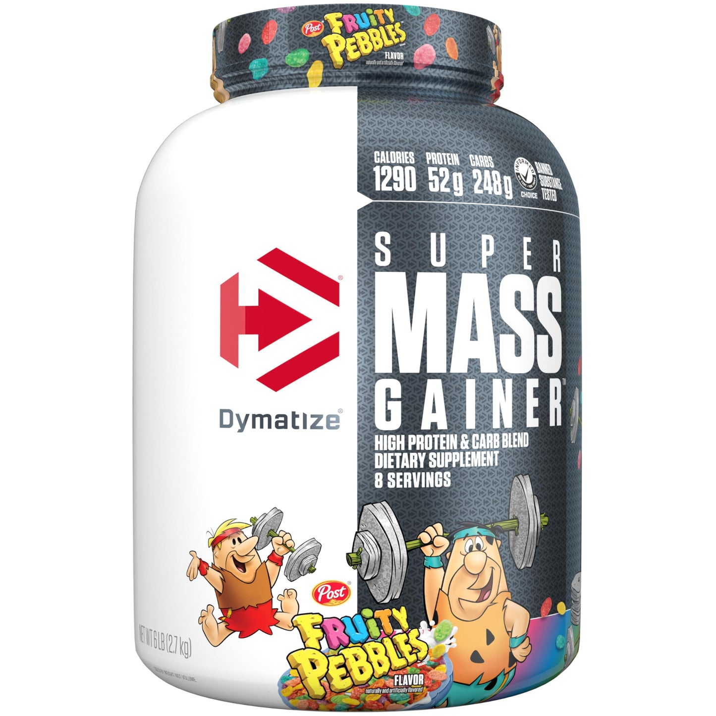 Dymatize Super Mass Gainer Protein Powder, Gourmet Vanilla, 52g Protein, 1g Creatine, 1280 Calories, 10.7g BCAAs, 245g Carbs, Contains Whey Protein Powder, Isolate, and Casein (8 Servings)