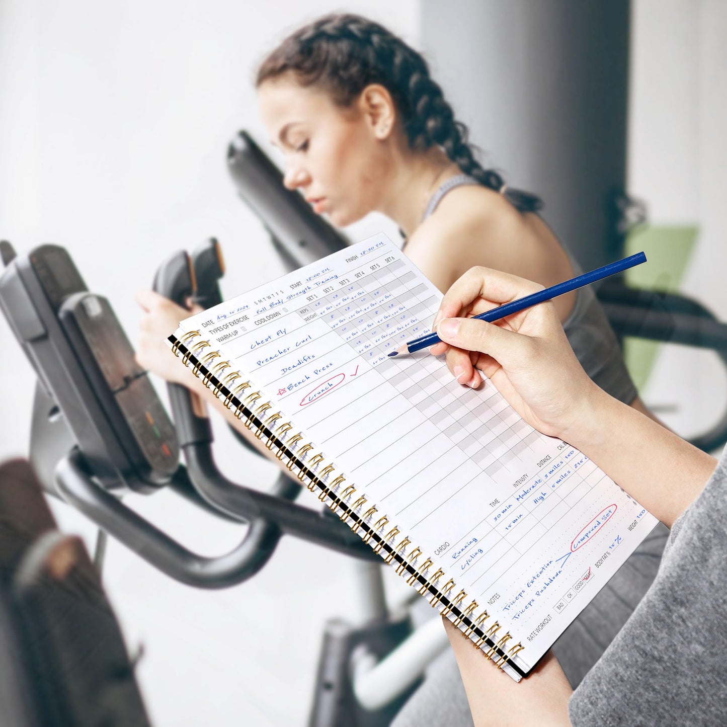 Fitness Journal Workout Planner for Women & Men, A5 (6.4" x 8.3") Workout Journal Log Book Planner Gift for Track Gym Essentials, Home Workouts, Track Progress, Achieve Wellness Goals, Black - My Store