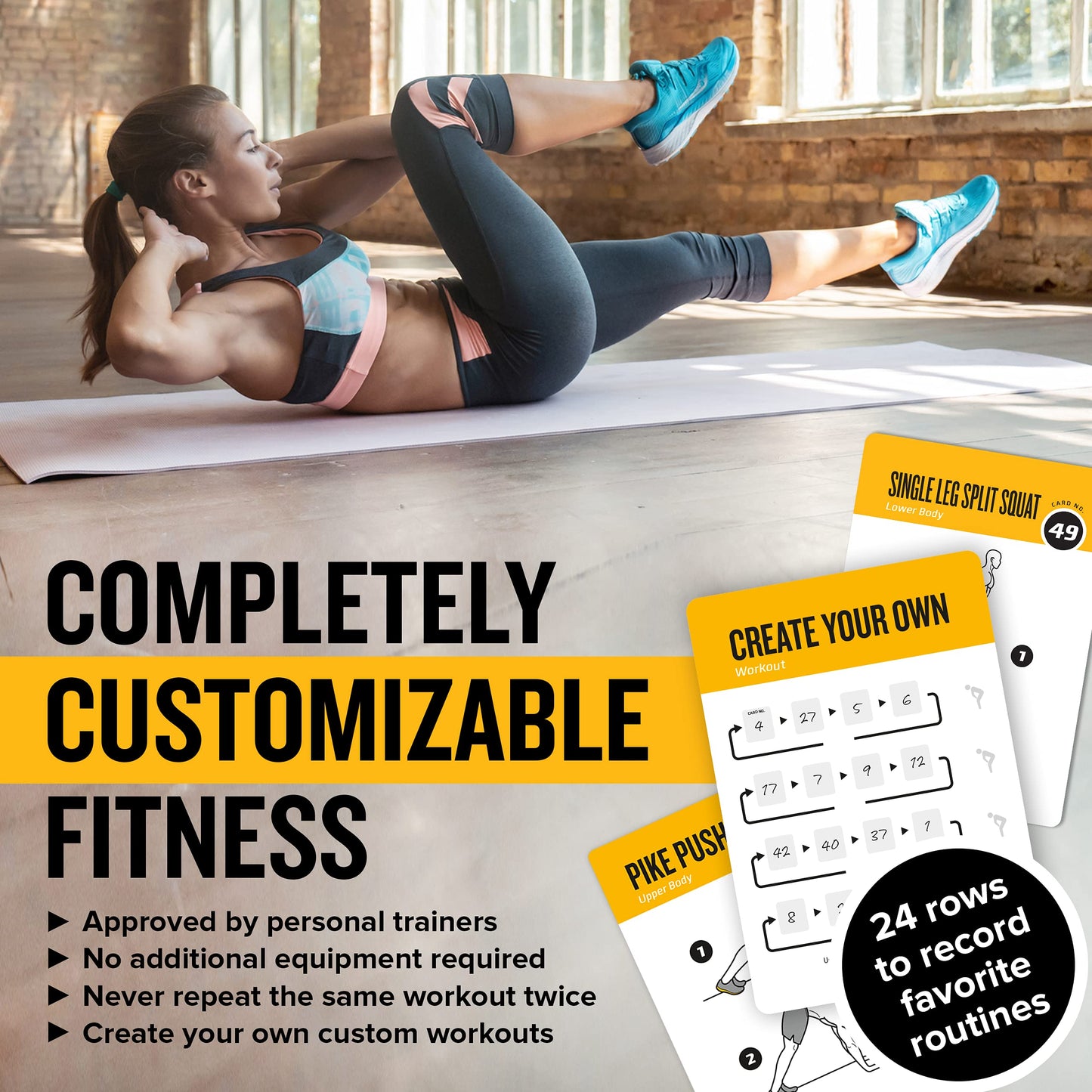 NewMe Fitness Stretching Workout Cards, Instructional Fitness Deck for Women & Men, Beginner Fitness Guide to Training Exercises at Home or Gym - My Store