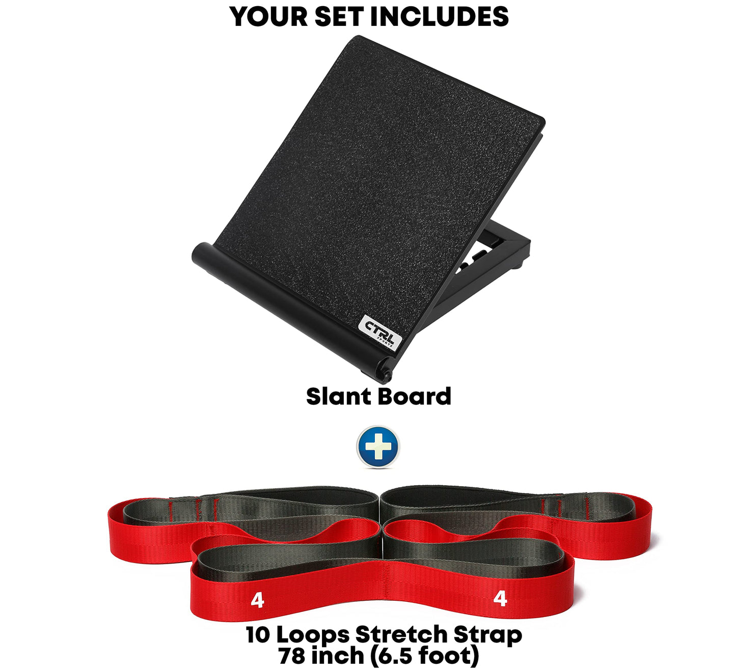 Stretching Strap with Loops - Non Elastic Stretch Band for Physical Therapy, Yoga Strap for Stretching Equipment, Stretch Bands for Exercise and Flexibility - Fascia, Hamstring & Leg Stretcher Belt - My Store