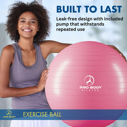 ProBody Pilates Exercise Ball - Multiple Sizes Gym Grade Balance Ball for Fitness, Yoga, Workout, Pregnancy & Physical Therapy - My Store