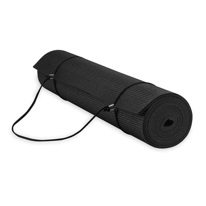 Gaiam Essentials Thick and Thin Yoga Mat Fitness & Exercise Mat with Easy-Cinch Carrier Strap - My Store