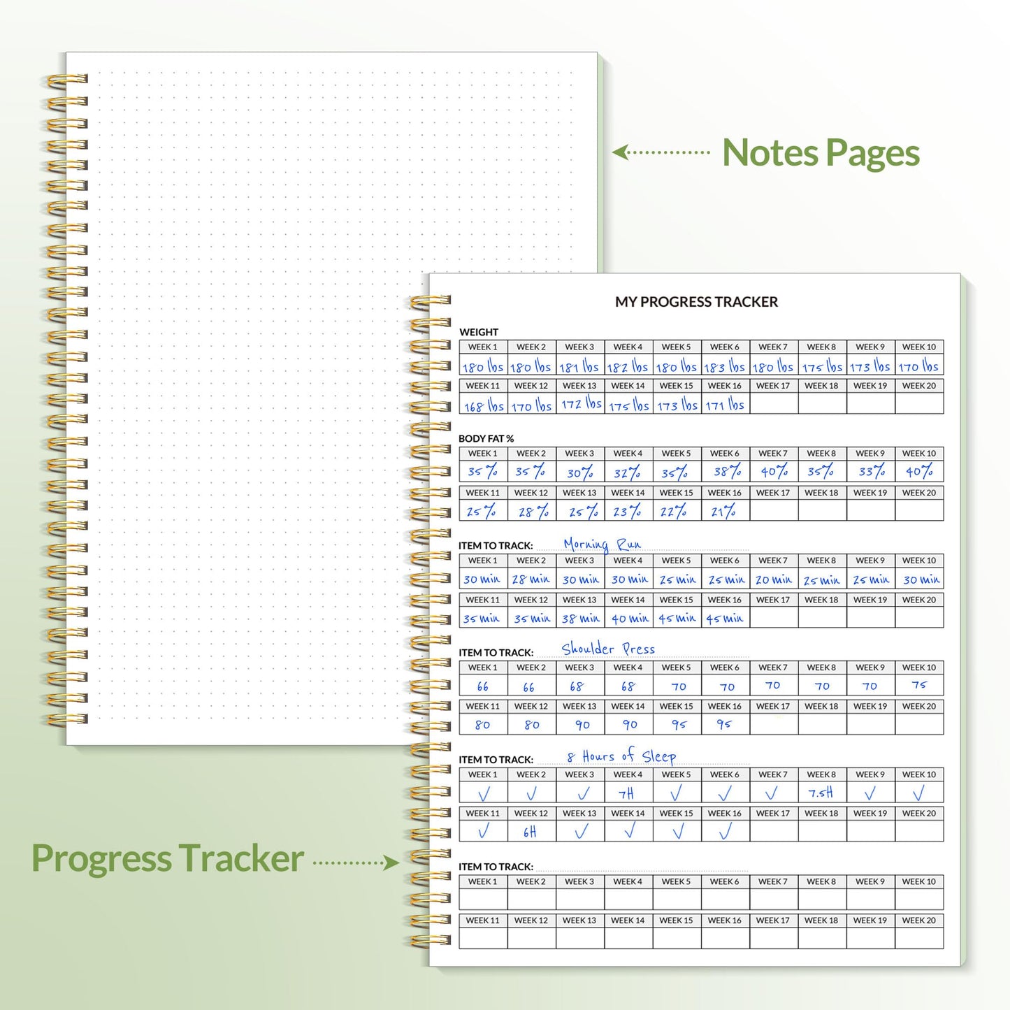 Fitness Journal Workout Planner for Women & Men, A5 (6.4" x 8.3") Workout Journal Log Book Planner Gift for Track Gym Essentials, Home Workouts, Track Progress, Achieve Wellness Goals, Black - My Store
