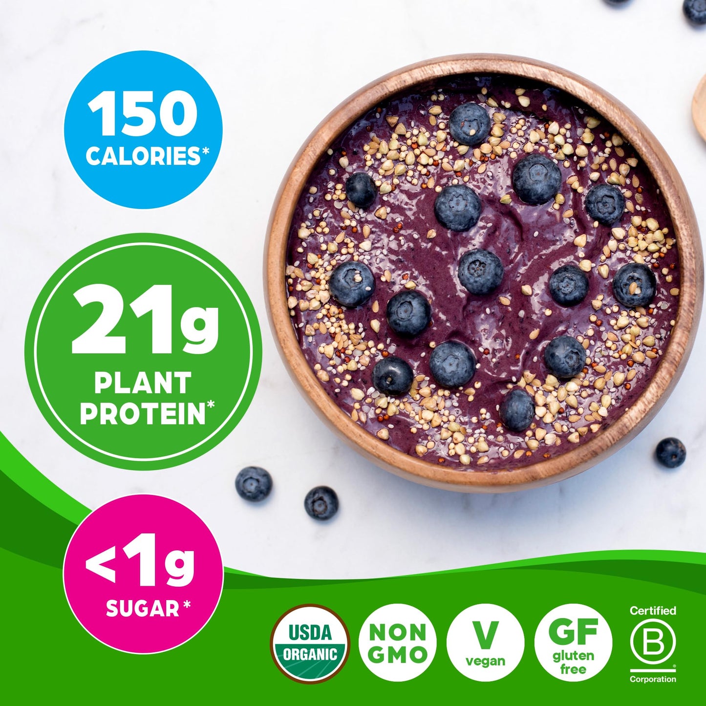 Orgain Organic Vegan Protein Powder, Vanilla Bean - 21g Plant Protein, 4g Prebiotic Fiber, No Lactose Ingredients, No Added Sugar, Non-GMO, For Shakes & Smoothies, 2.03 lb (Packaging May Vary) - My Store