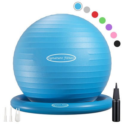 Anti-Burst and Slip Resistant Exercise Yoga Fitness Birthing Ball with Quick Pump, 2,000-Pound Capacity, Multiple Colors and Sizes - My Store
